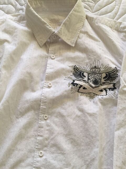 CHEMISE  EN COTON  RAYURES BRILLANTES  ARGENT  XXL 9 Saint-Genis-Laval (69)