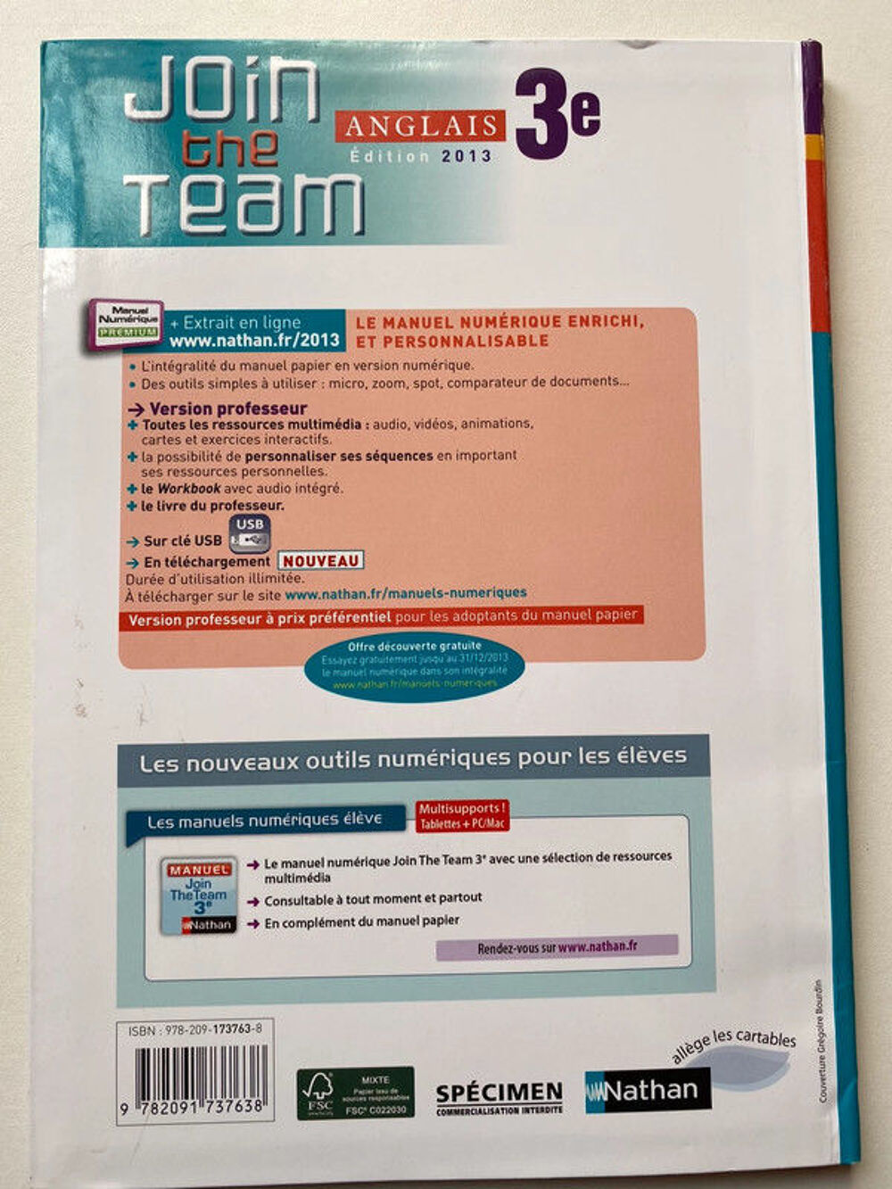 Livre Anglais Join The Team Niveau 3&egrave;me Livres et BD