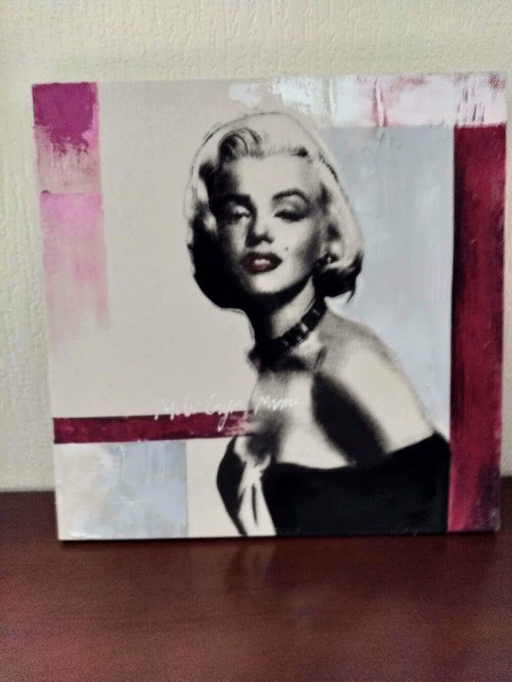 Peinture sur toile pr&eacute;imprim&eacute;e repr&eacute;sentant Marilyn Dcoration