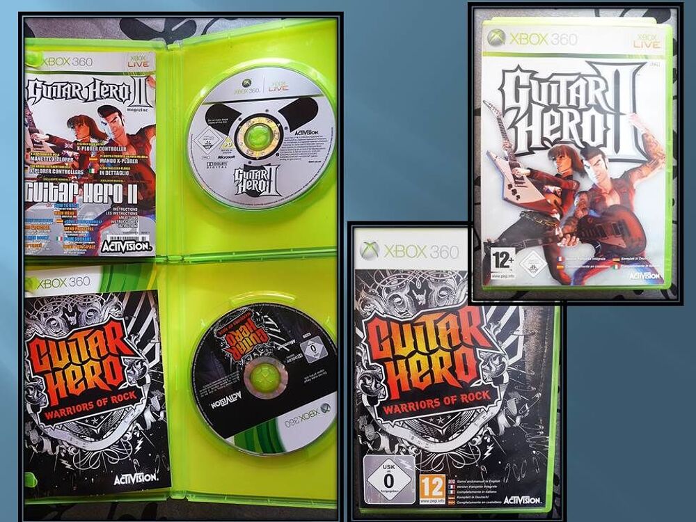 Deux jeux XBOX 360 GUITAR HERO Jeux / jouets