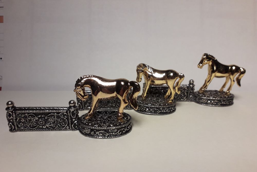 Coffret de 6 porte-couvert chevaux sur socle Décoration