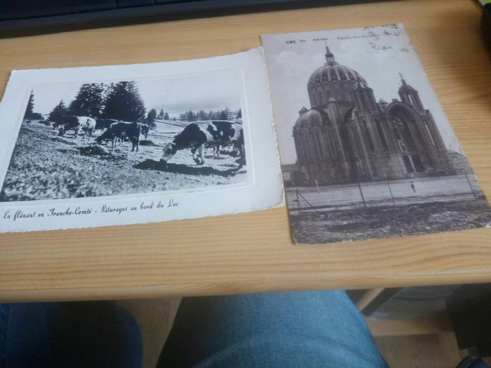 LOT DEUX CARTES POSTALES REIMS ET LA FRANCHE COMTE 
