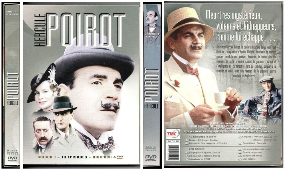 Hercule Poirot - Coffret 4 DVD saison 1 int&eacute;grale DVD et blu-ray