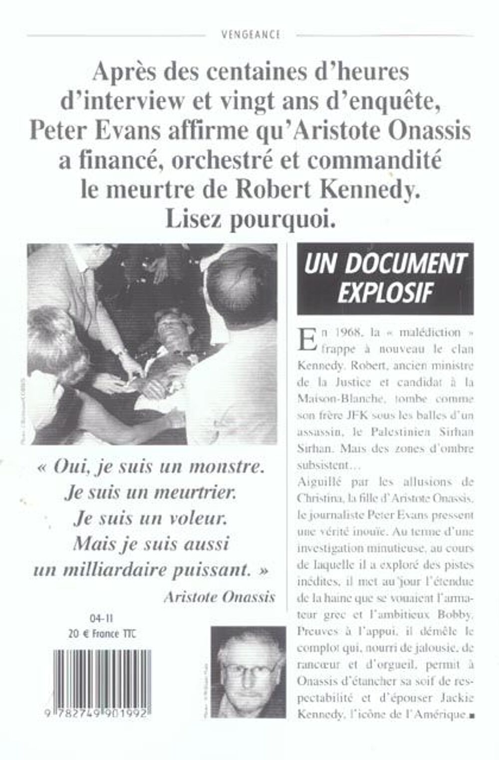 Vengeance, la v&eacute;rit&eacute; sur un assassinat historique Livres et BD
