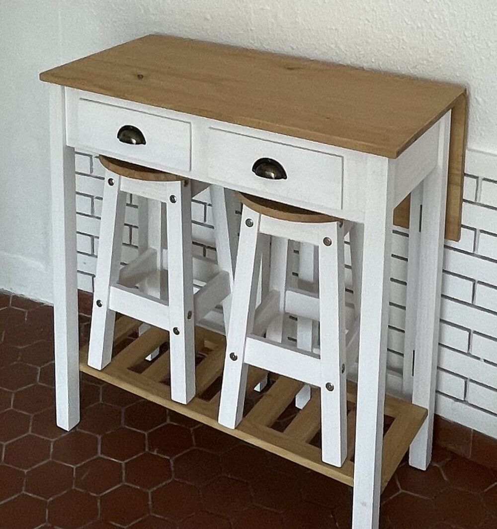 Ilot central avec 2 tabourets Meubles