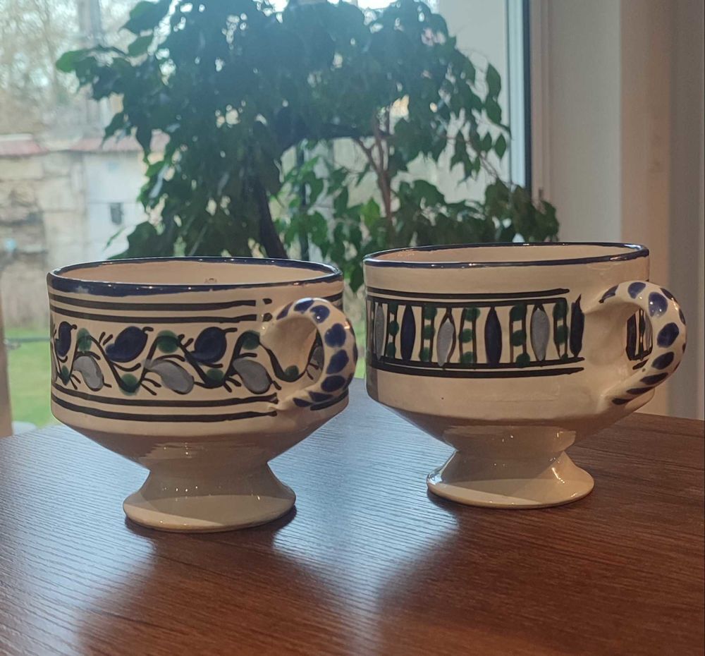 Paire de Grandes tasses de 500 ml en C&eacute;ramique du Maghreb 