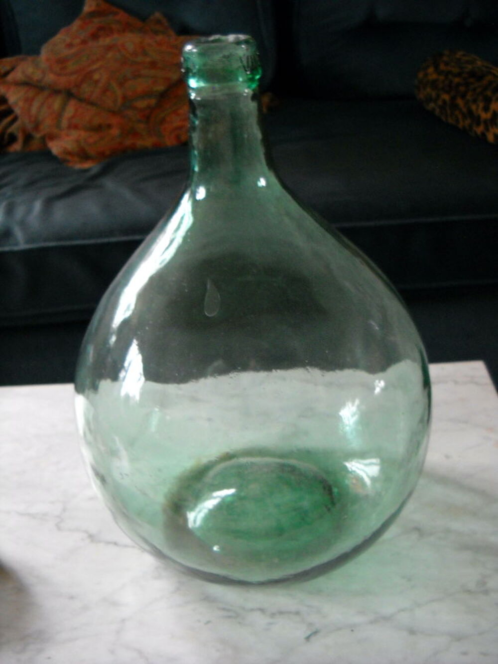 Dame-jeanne en verre souffl&eacute; 10 litres D�coration