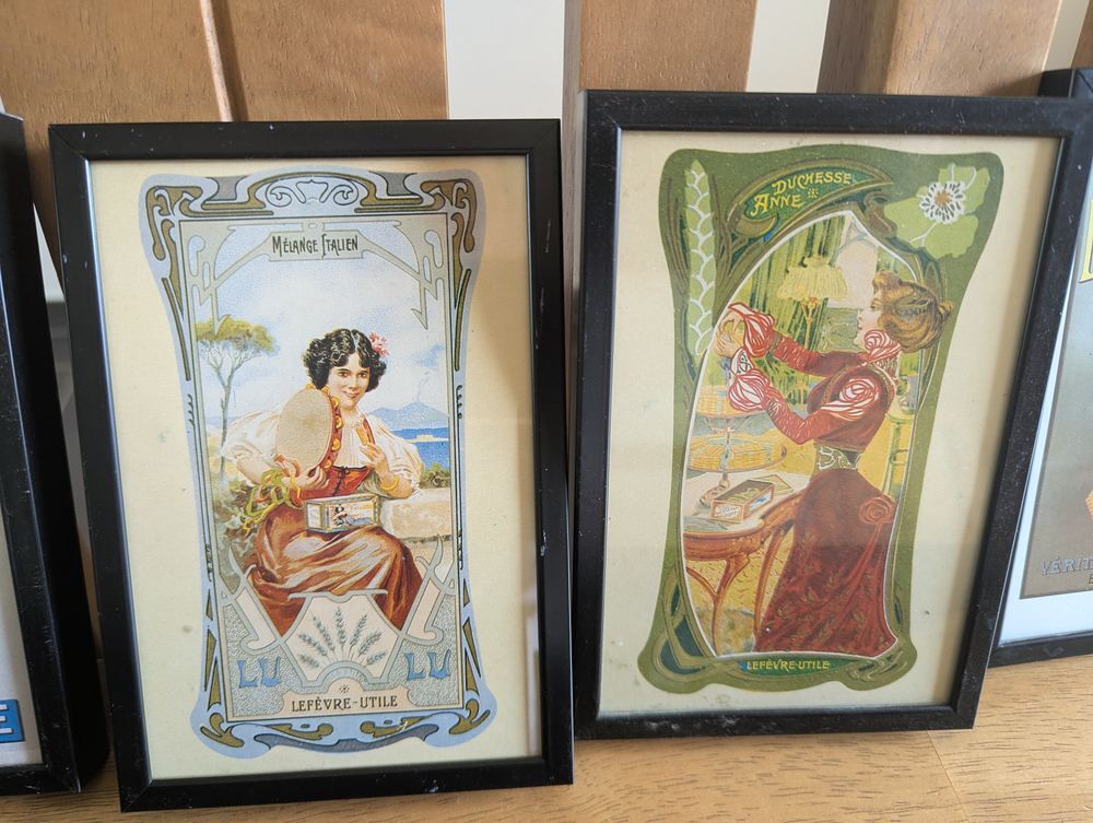 8 affichettes Lefevre Utile avec cadre Décoration