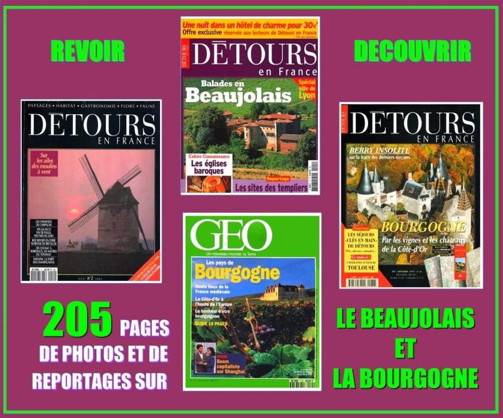 BEAUJOLAIS - balades - BOURGOGNE / prixportcompris Livres et BD