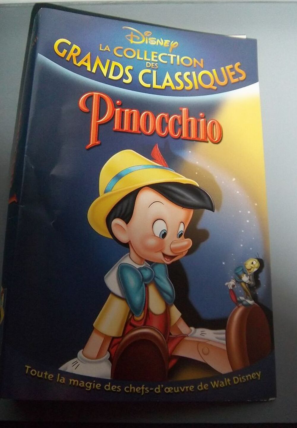 Jaquette cassette Pinocchio Walt Disney DVD et blu-ray
