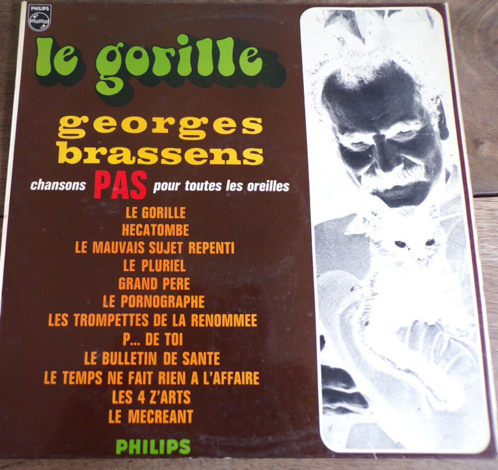 Georges Brassens le gorille Philips disque 33 tours CD et vinyles