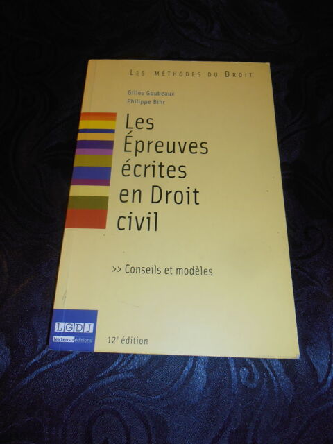 Les �preuves �crites en Droit civil (29) 12 Tours (37)