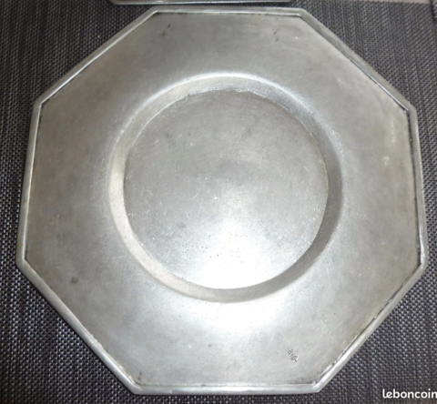 LOT de 6 SOUS-ASSIETTES �tain DE TONGE France (valeur 769�) 150 Lumio (20)