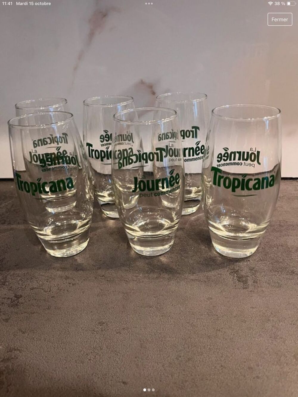 lot de 6 verres Décoration
