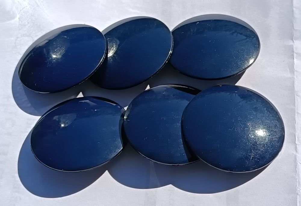 Lot de 6 boutons XXL Bleu nuit - N&deg;24 
