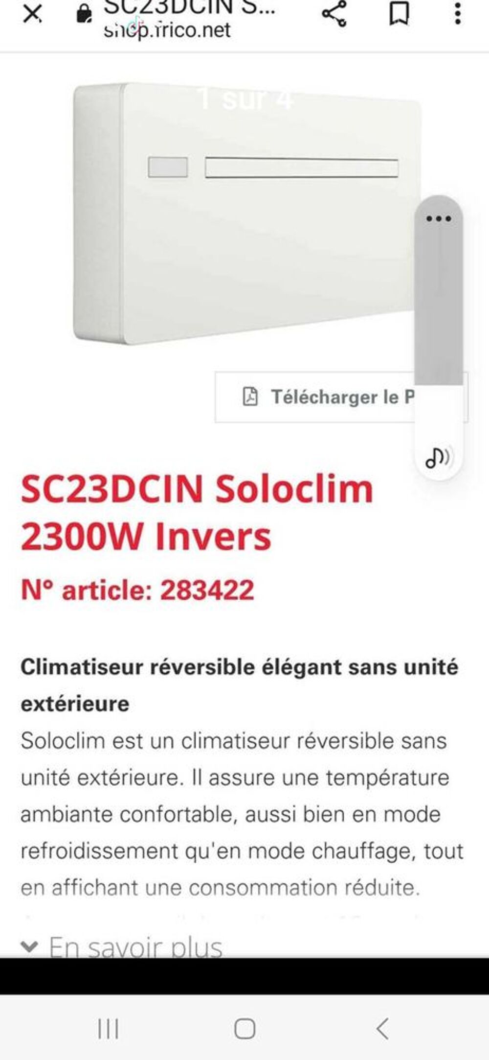 clim r&eacute;versible Electroménager