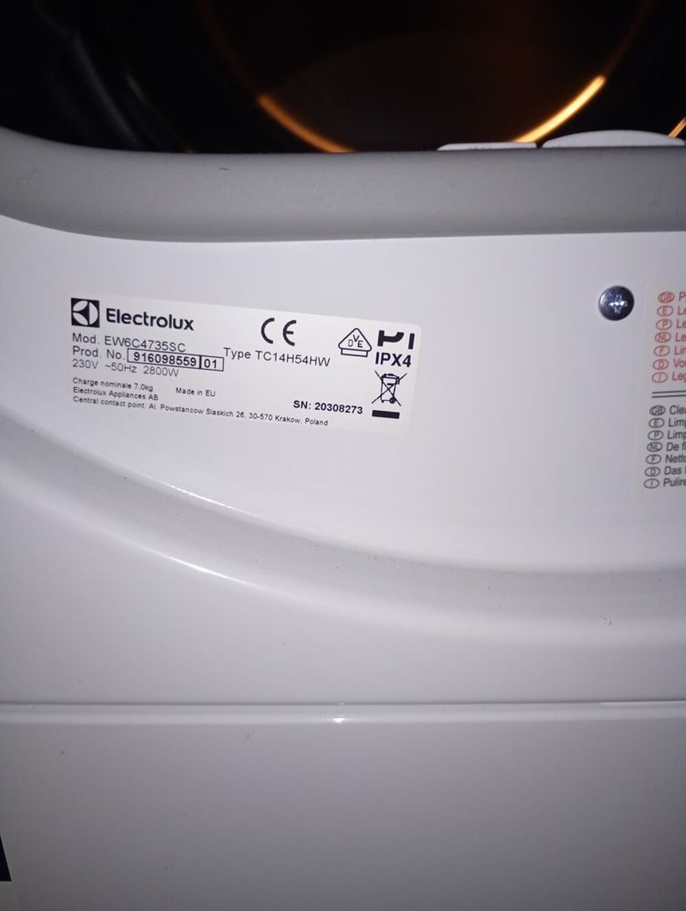 S&egrave;che linge Electrolux 7kg neuf jamais utilis&eacute; Electroménager