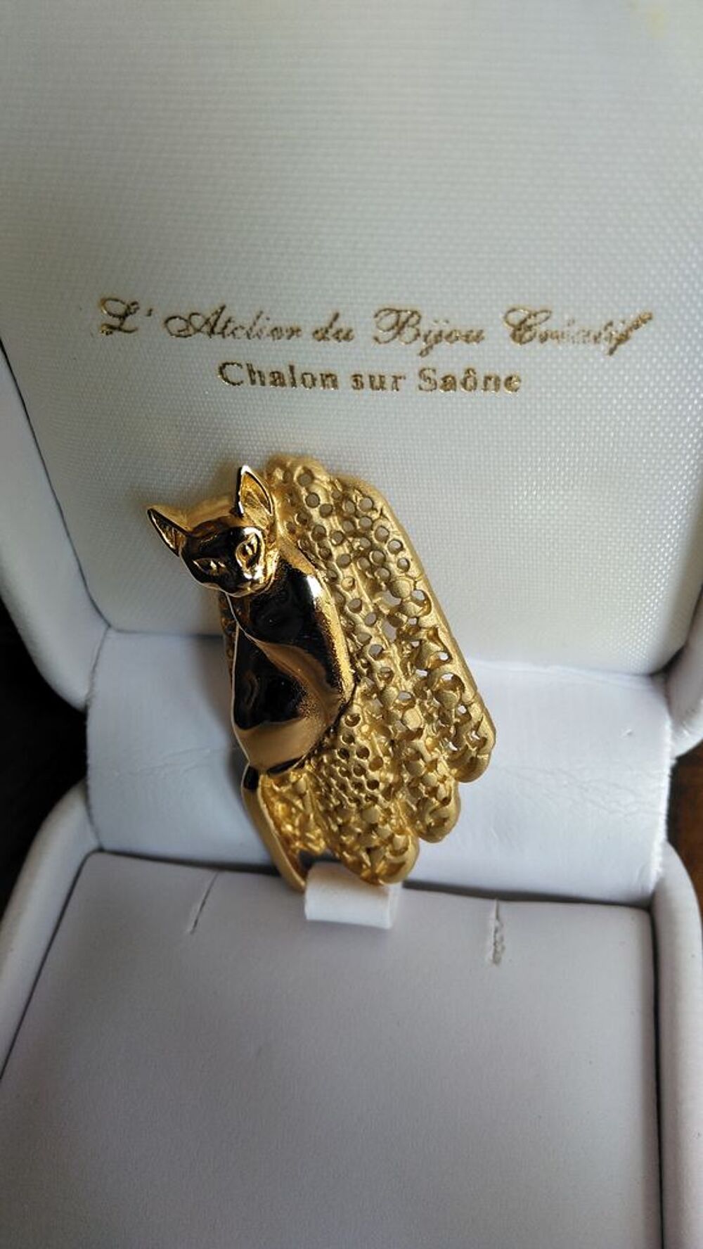 Broche en vermeil (broche chat) Bijoux et montres