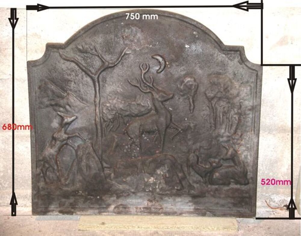 Plaque de chemin&eacute;e fonte Décoration