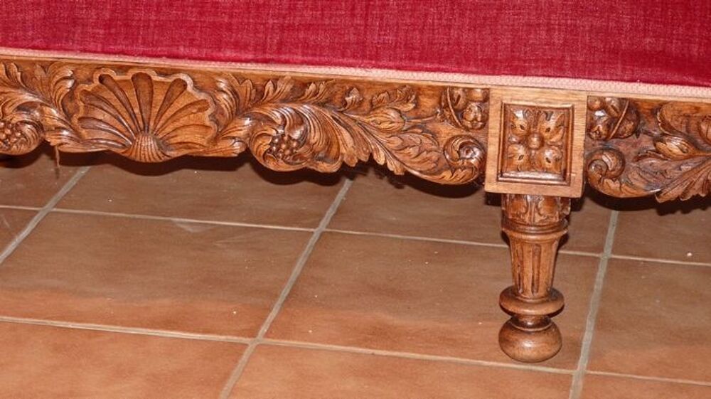 Banquette Canap&eacute; Salon ancienne style Louis XV 3 places Meubles