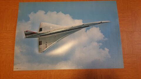 Poster semi rigide en relief prototype Concorde F-WTSS 5 Aulnay-sous-Bois (93)