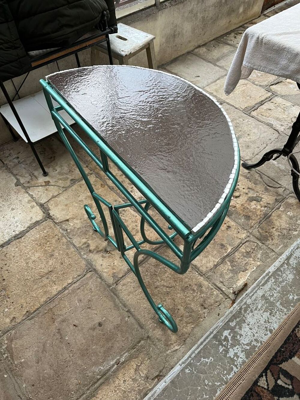 Table de jardin fer forg&eacute; Jardin