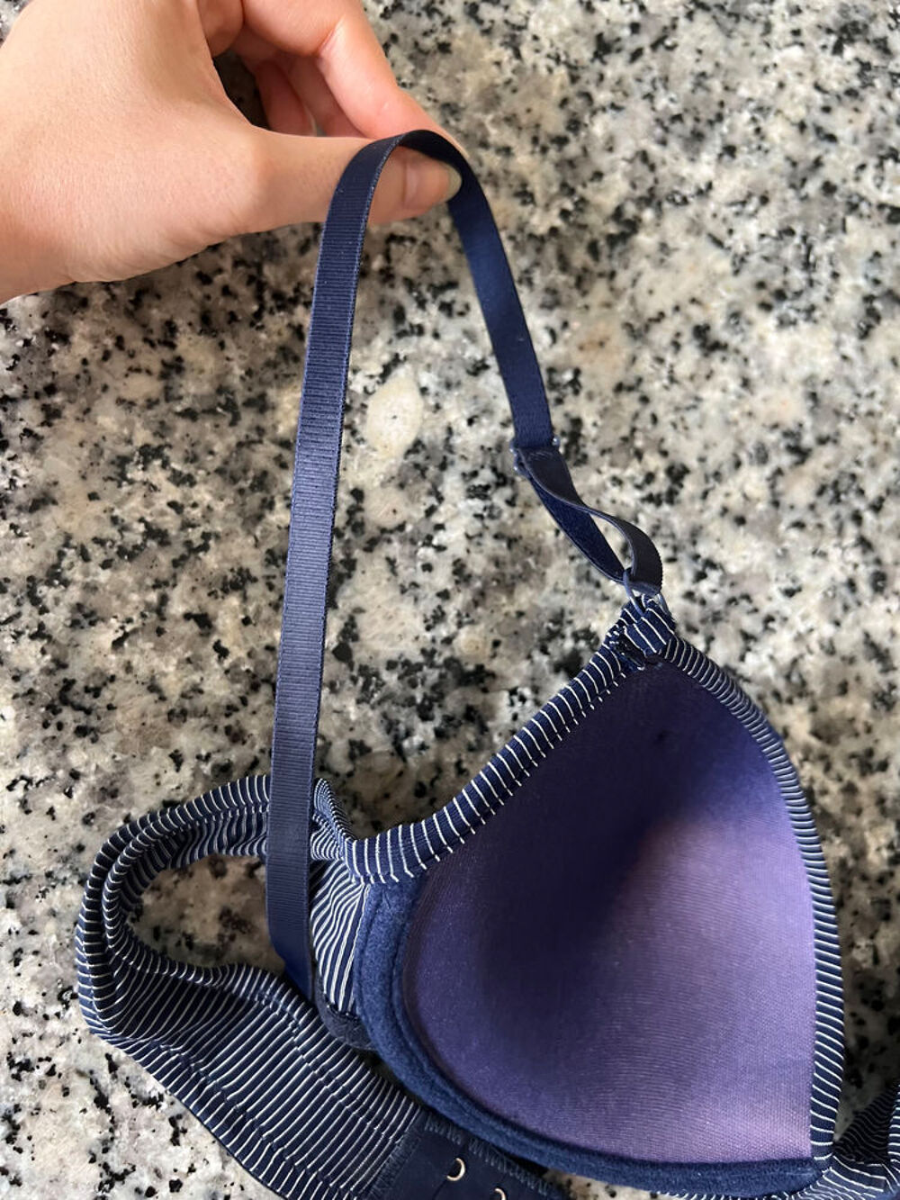 Soutien-Gorge Ray&eacute; Bleu et Blanc ? Taille 90B ? Neuf Vêtements