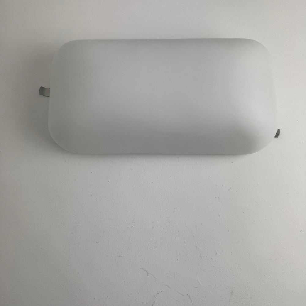 ANCIENNE APPLIQUE RECTANGULAIRE EN OPALINE " VITOUVER " XL Décoration