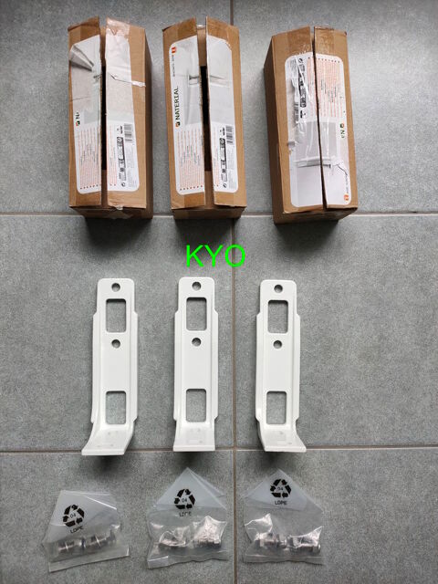Naterial Zefir, lot de 3 supports de fixation plafond blanc 85 Foncine-le-Haut (39)