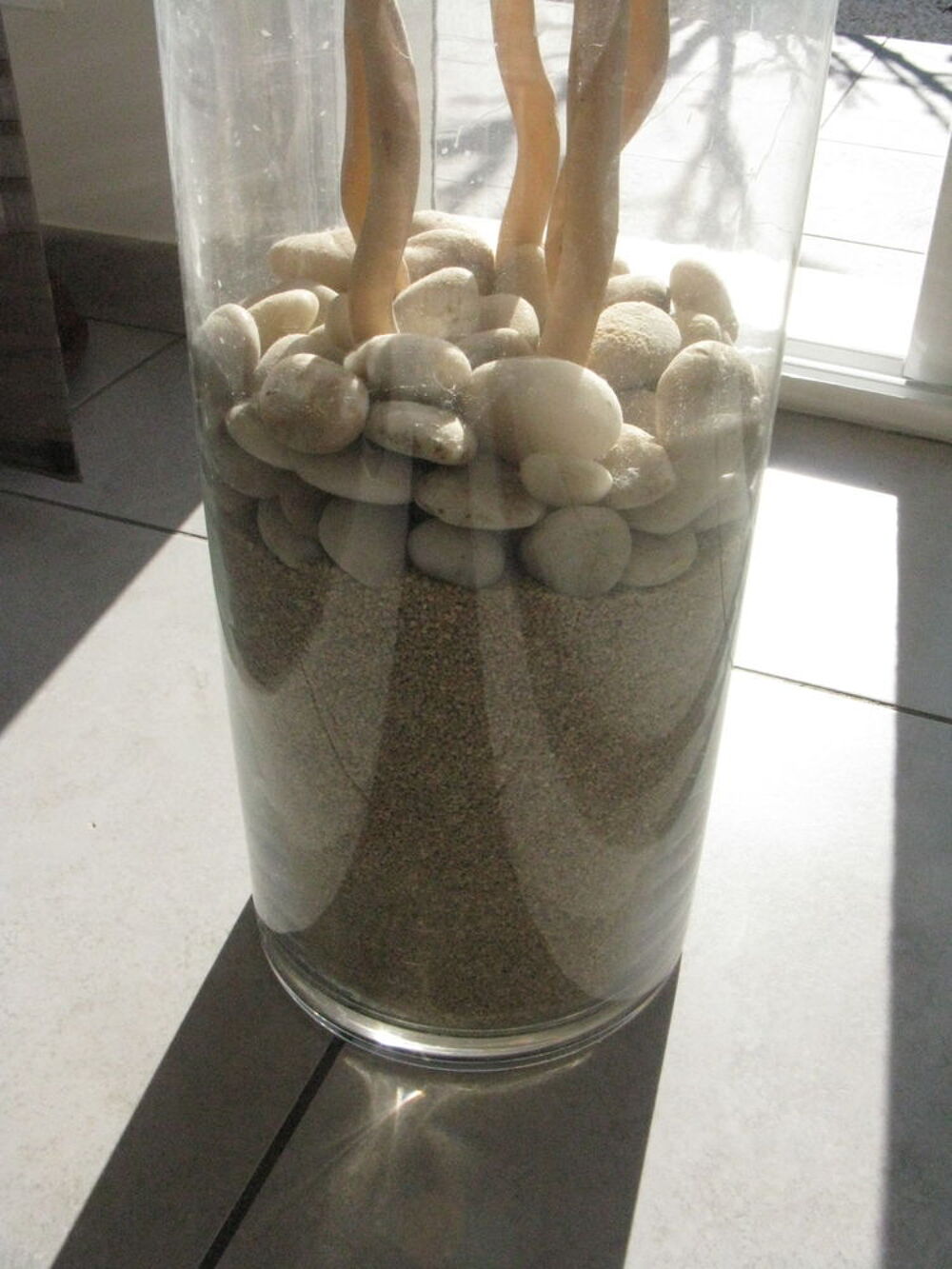 Vase avec B&acirc;tons en Bois Flott&eacute; Décoration