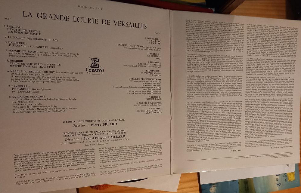 LA GRANDE ECURIE A VERSAILLES /J.B LULLY /DISQUE 33 TOURS CD et vinyles