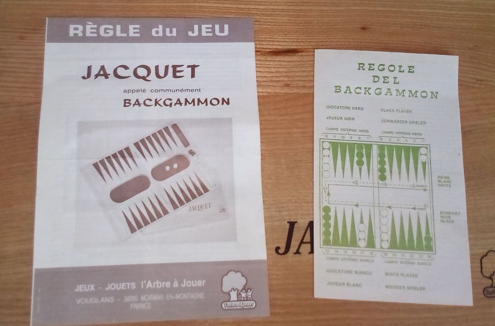 BACKGAMMON Jeux / jouets