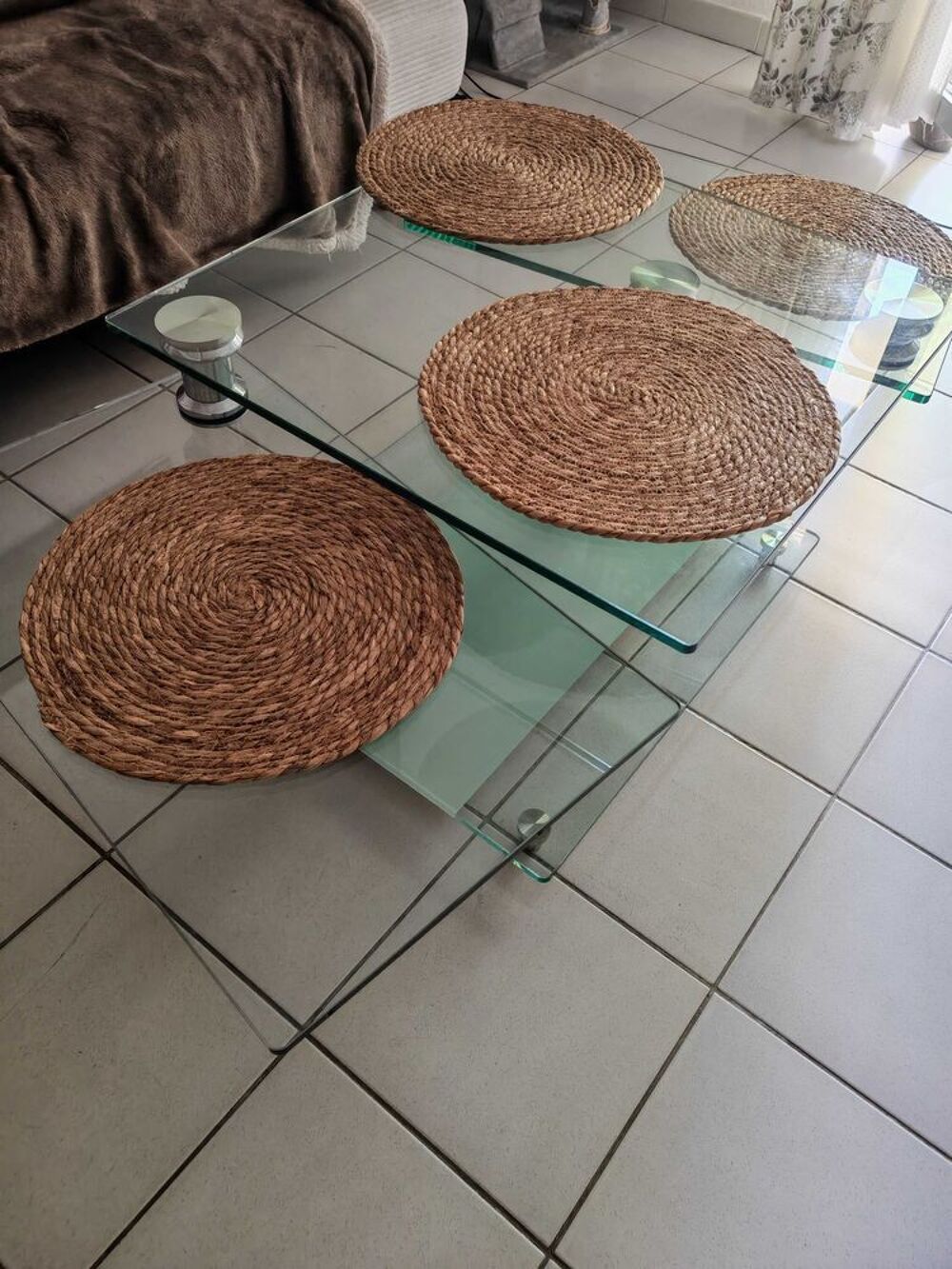 Table basse chateau d'ax 3 plateaux dont 2 pivotant Meubles