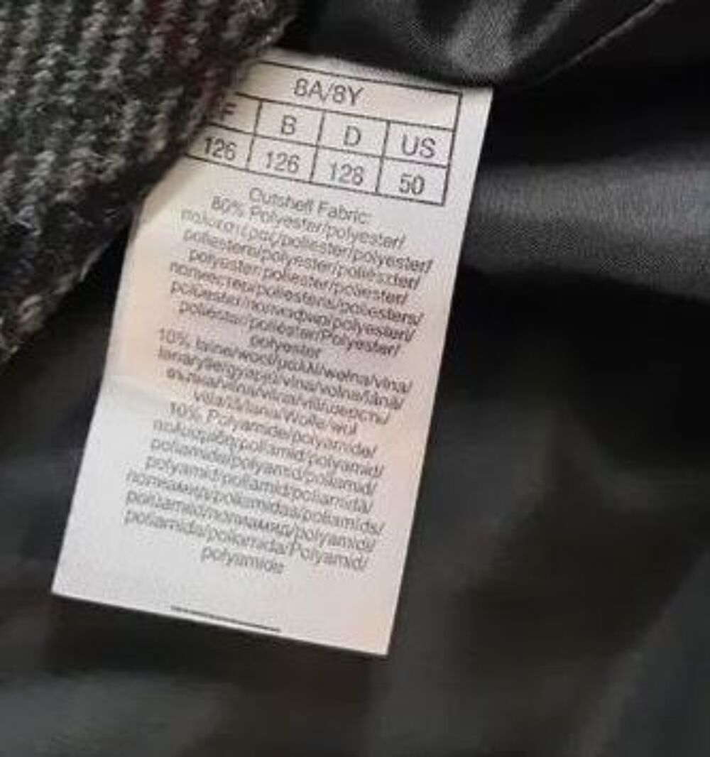 Beau manteau fille &agrave; carreaux tartan chaud - T 8 ans - neuf Vêtements enfants