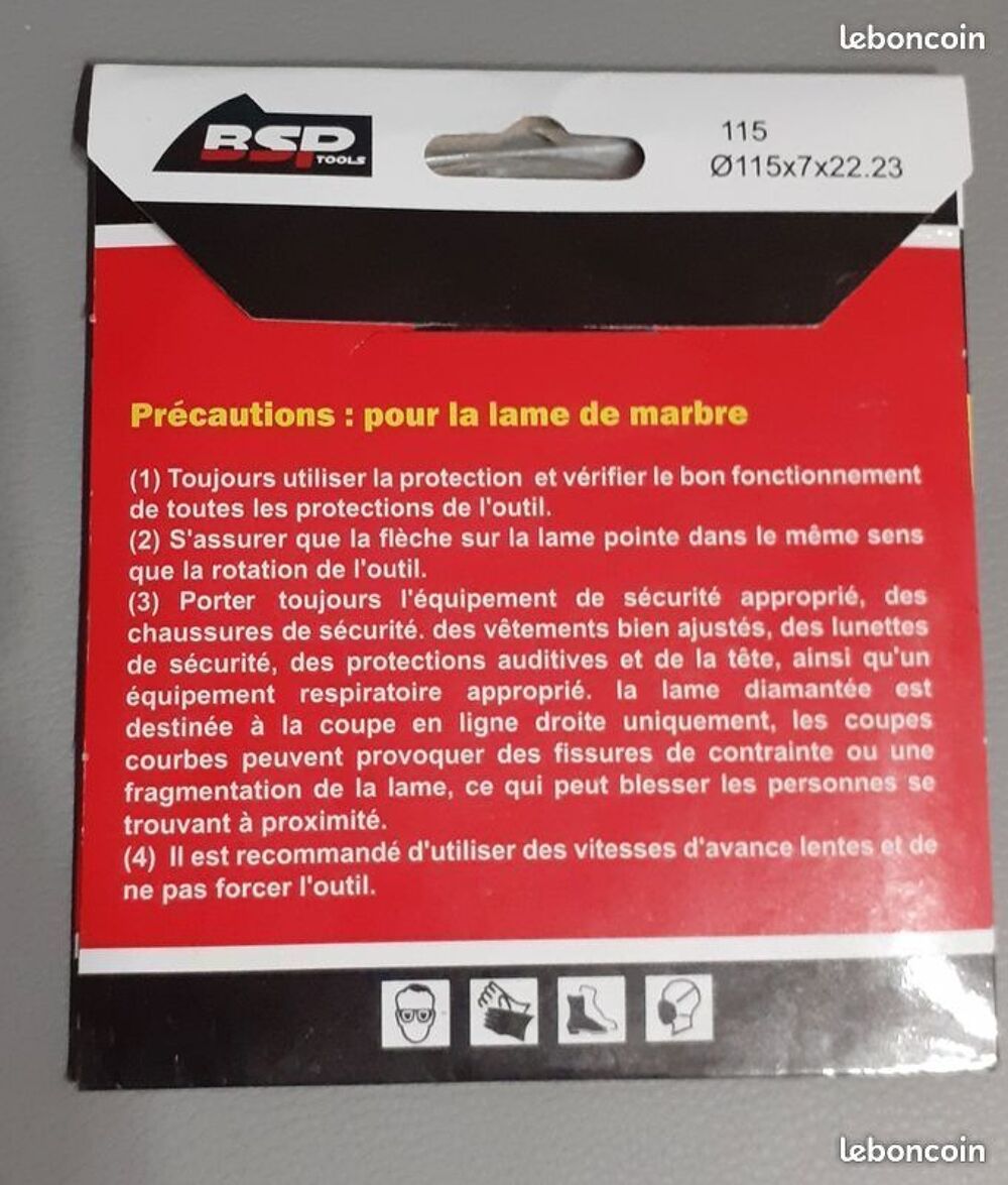 3 Disques diamants Diam&egrave;tre 115 Bricolage