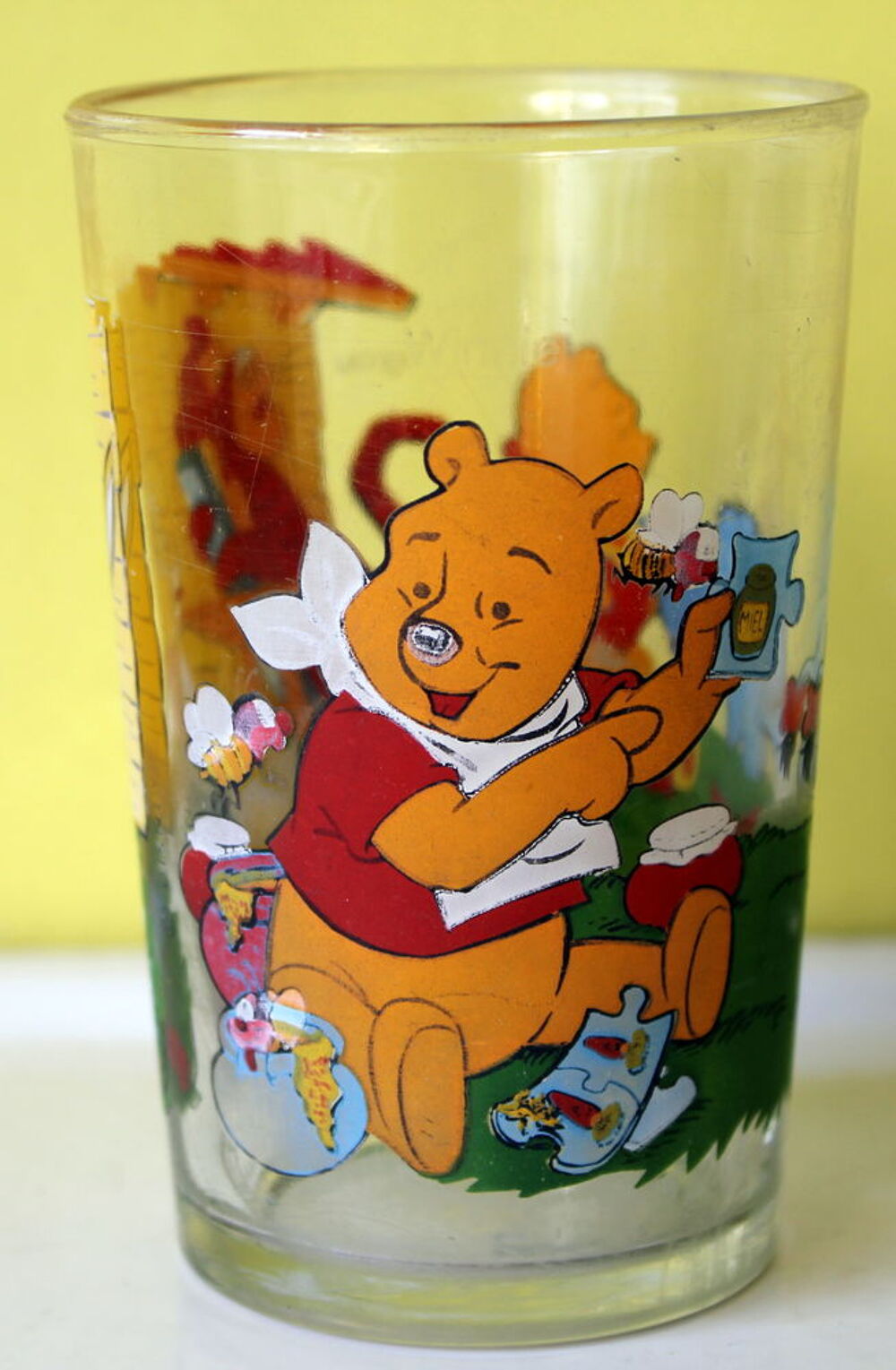 Verre &agrave; moutarde Winnie l'ourson Disney vintage 
