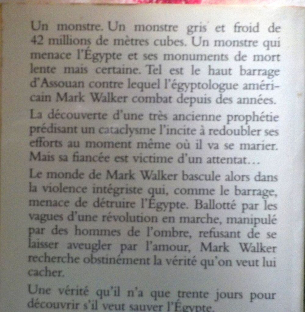 BARRAGE SUR LE NIL de Christian JACQ Ed. Pocket Livres et BD