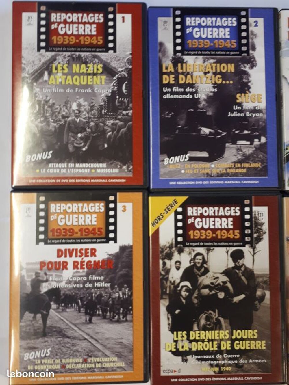 lot 4 DVD Reportages de guerre DVD et blu-ray