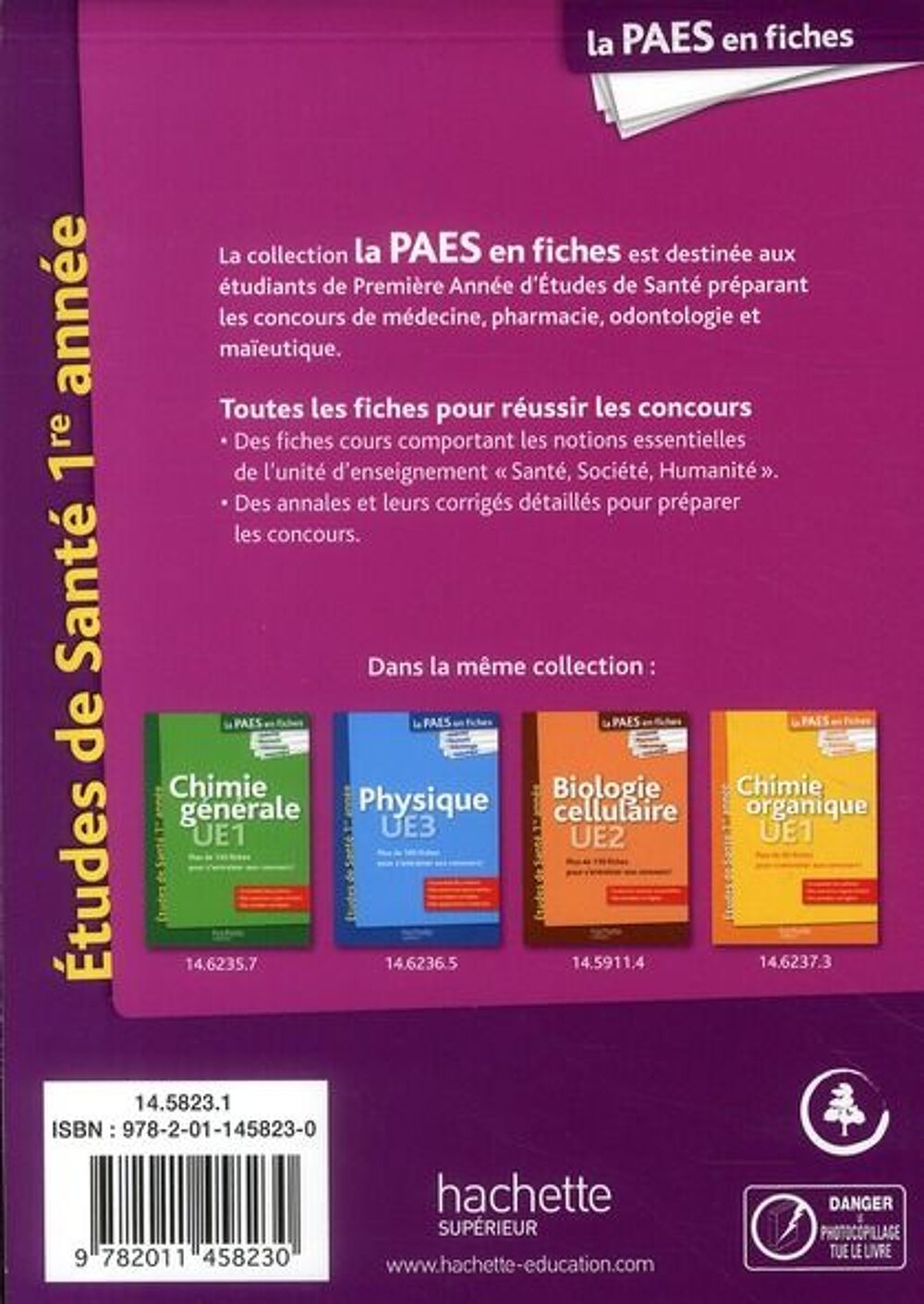 LA L1 SANTE EN FICHES ; sant&eacute;, soci&eacute;t&eacute;, humanit&eacute; Livres et BD