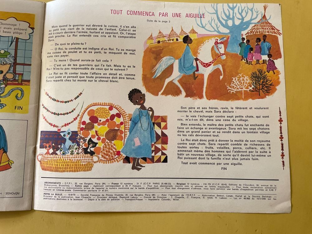 BD revue ancienne 1970 PEPIN LA BULLE en parfait &eacute;tat Livres et BD
