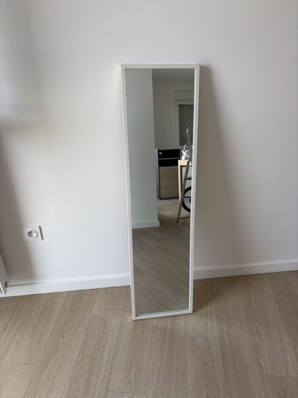 Miroir mural rectangulaire blanc Meubles