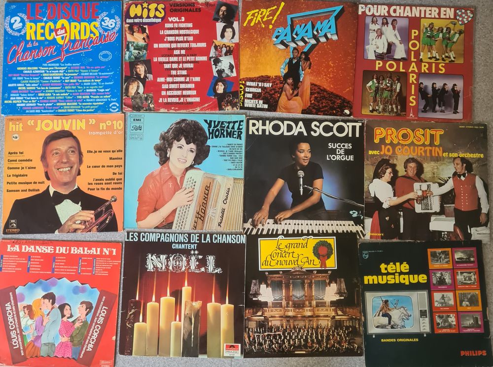 Lot de vinyles CD et vinyles