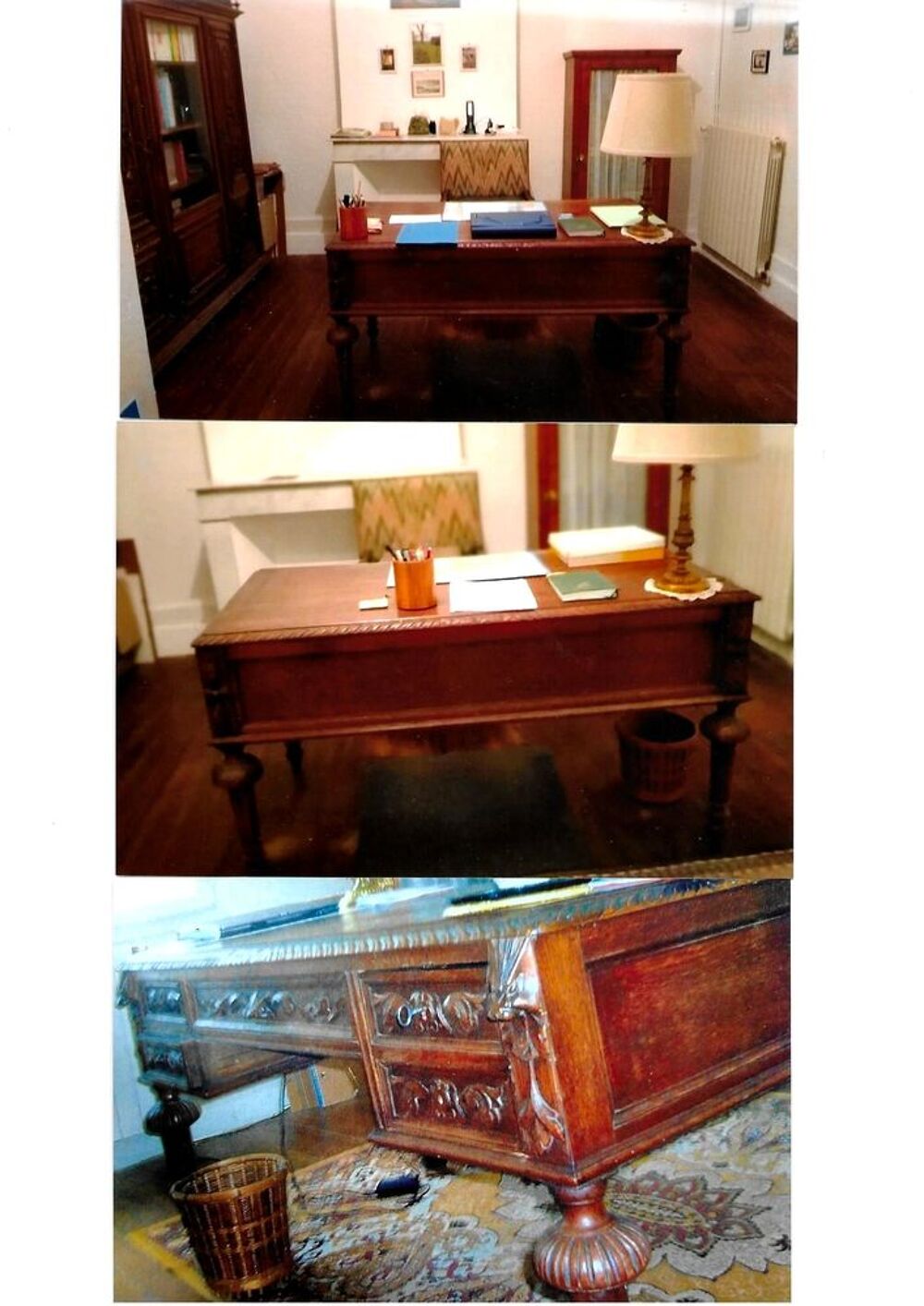 MEUBLES EN BOIS MASSIF D'UN BUREAU Meubles