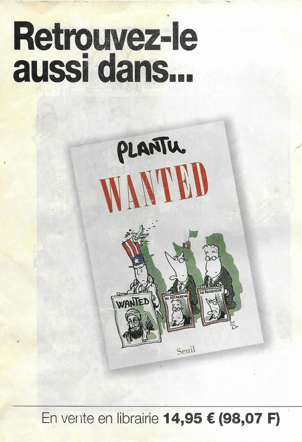 livre , humour de plantu de l'express 2001 Livres et BD