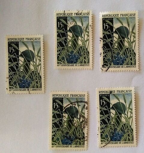 timbre france oblit�r� armistice 1958 - 0.08 euro l'unit� 0 Marseille 9 (13)