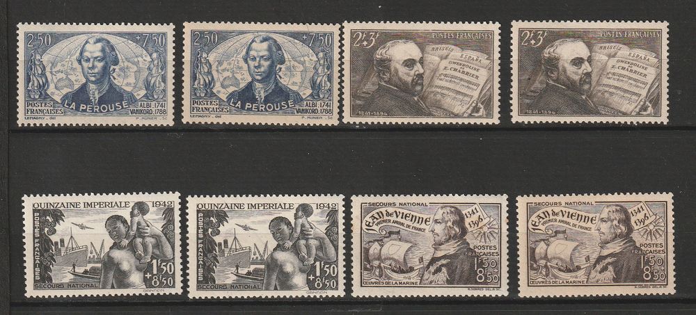 TIMBRES NEUFS** ANNEE 1942
