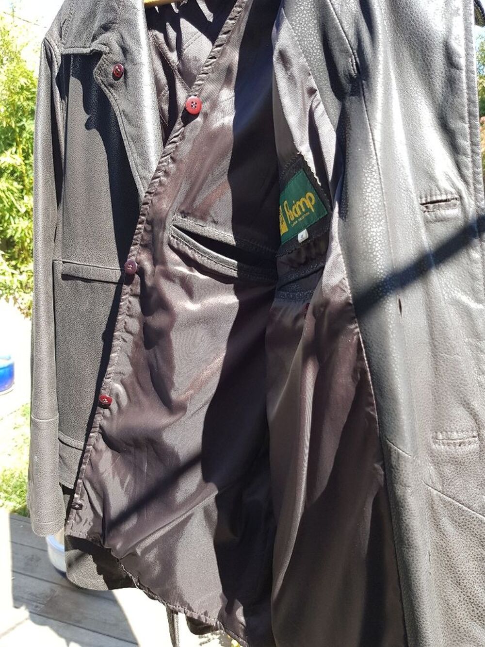 Manteau 3/4 Homme cuir v&eacute;ritable. Vêtements