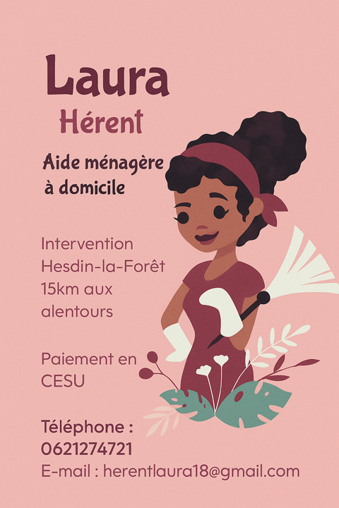 Aide ménagère à domicile ? 0 62140 Hesdin