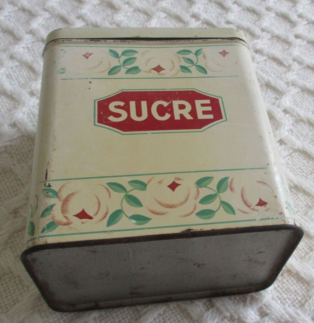 LOT 2 BOITES A SUCRE METAL ANCIENNES 