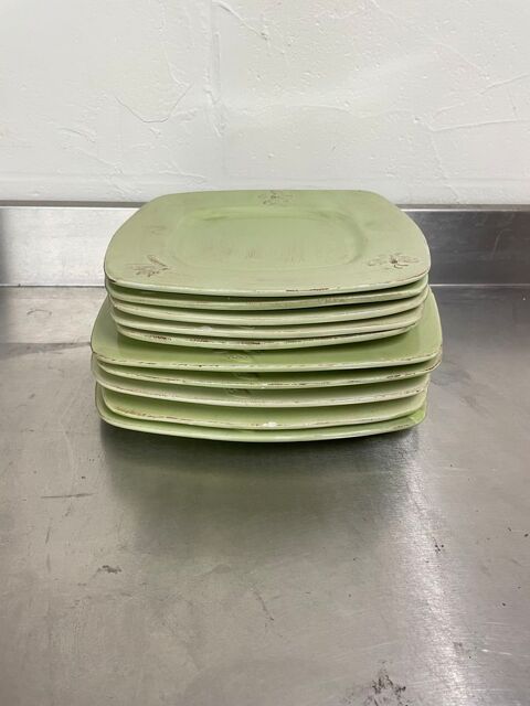 Assiettes en grs maill vert d'eau 13 Saint-Pierre-du-Perray (91)